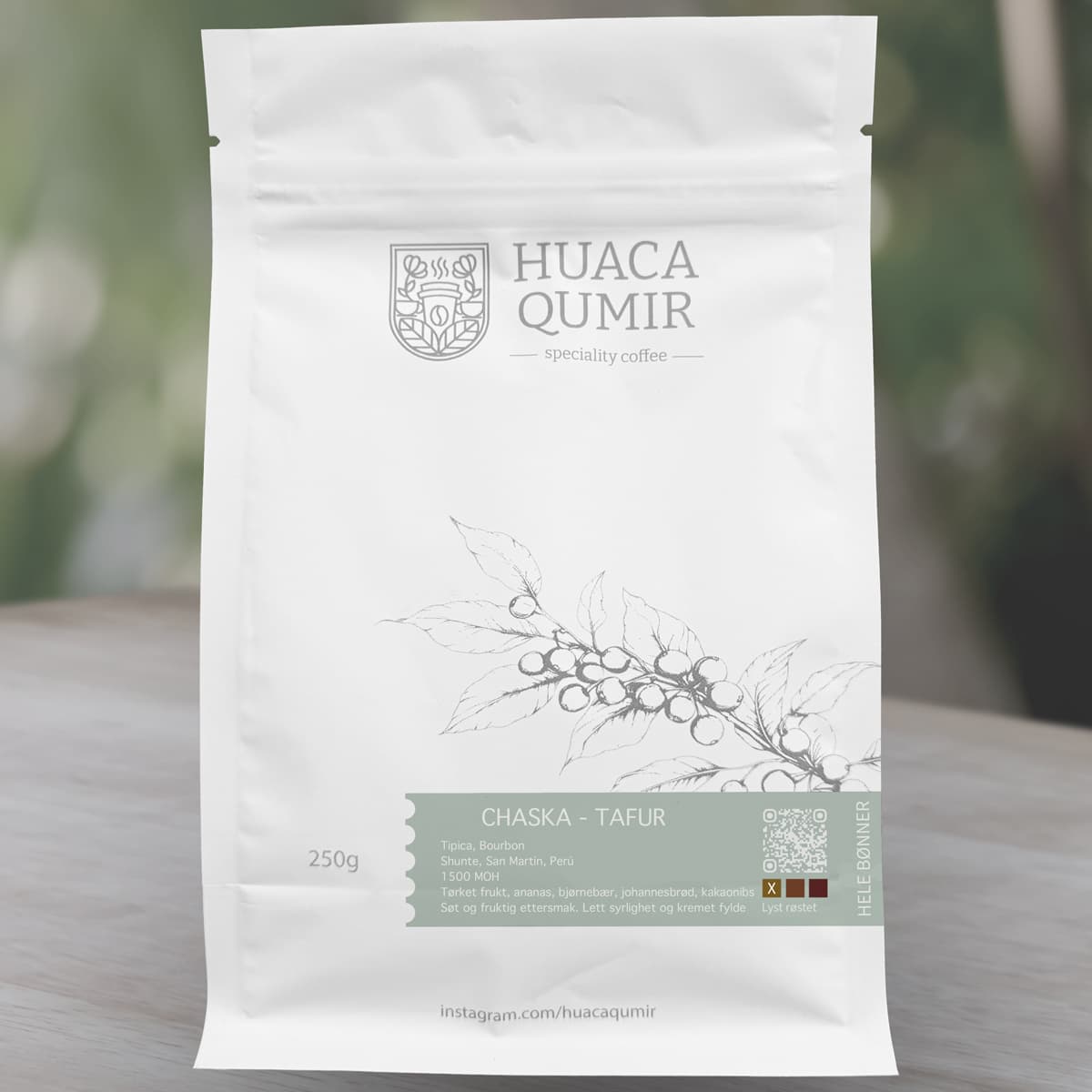 Huaca Qumir spesialkaffepakke 250g